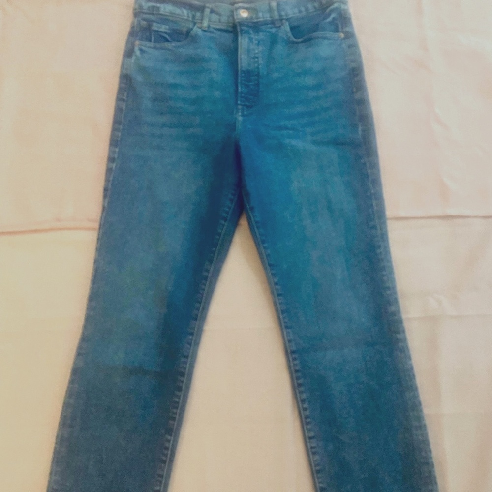 Express Slim Super High Rise Medium Wash Jeans Size 10
